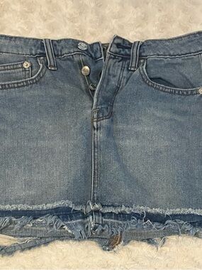 American Eagle Outfitters Light Blue Denim Mini Skirt